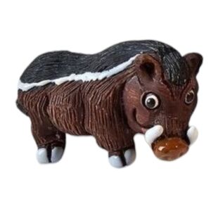 Vintage LEPS Peru Warthog Figurine Handcrafted Clay Folk Art 🐗✨